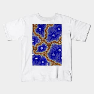 Aboriginal Art - Water Wetlands Kids T-Shirt